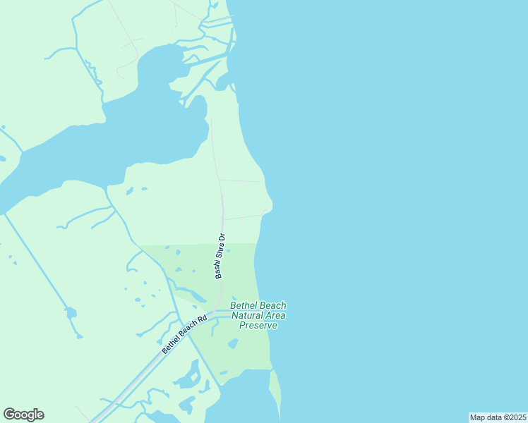 map of restaurants, bars, coffee shops, grocery stores, and more near Bayside Drive in Mathews County