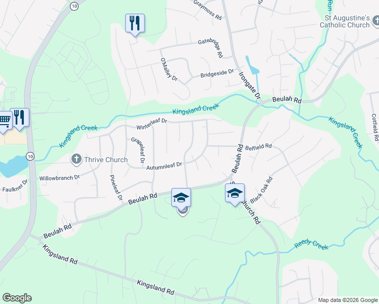 map of restaurants, bars, coffee shops, grocery stores, and more near 7406 Orchardhill Drive in Richmond