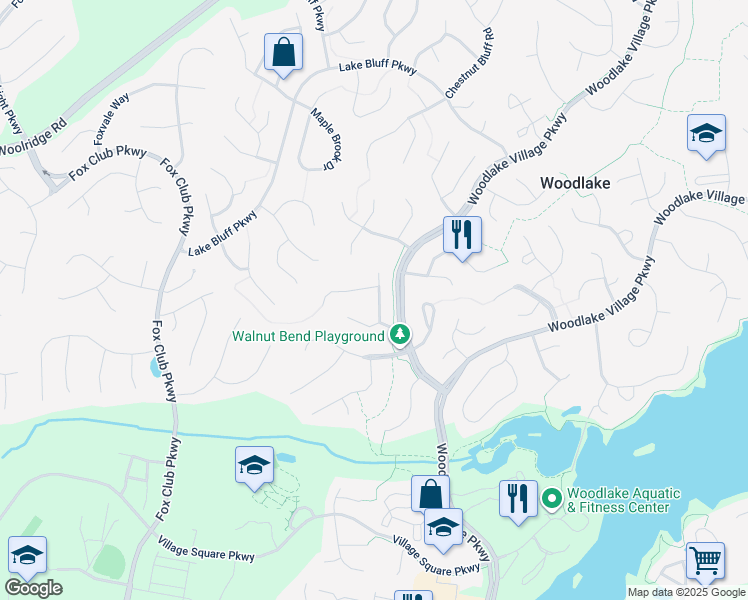 map of restaurants, bars, coffee shops, grocery stores, and more near 6102 Lansgate Road in Midlothian
