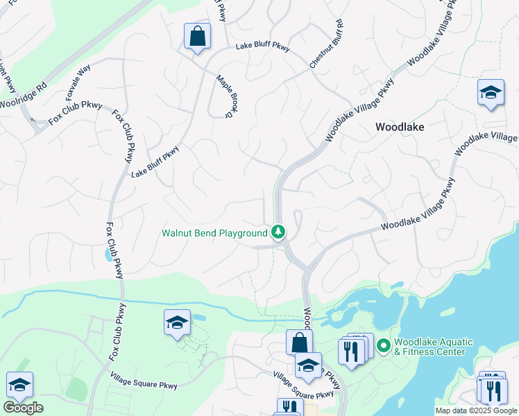 map of restaurants, bars, coffee shops, grocery stores, and more near 6102 Lansgate Road in Midlothian