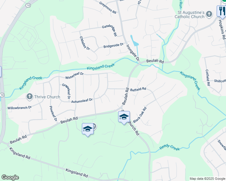 map of restaurants, bars, coffee shops, grocery stores, and more near 5301 Summerleaf Drive in Richmond