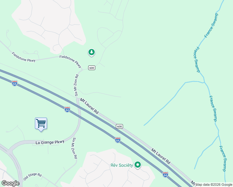 map of restaurants, bars, coffee shops, grocery stores, and more near 9100 6 Mount Zion Road in Toano