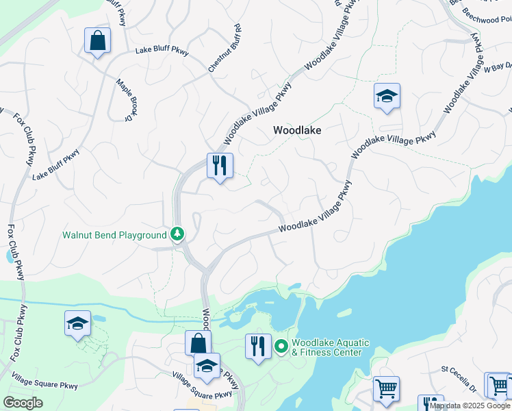 map of restaurants, bars, coffee shops, grocery stores, and more near 14705 Mill Spring Drive in Midlothian