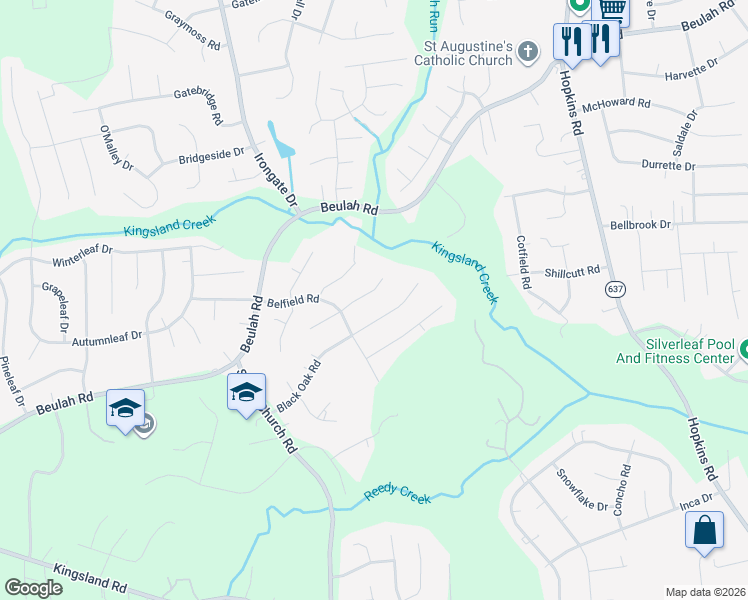 map of restaurants, bars, coffee shops, grocery stores, and more near 4730 Pawpans Place in Richmond