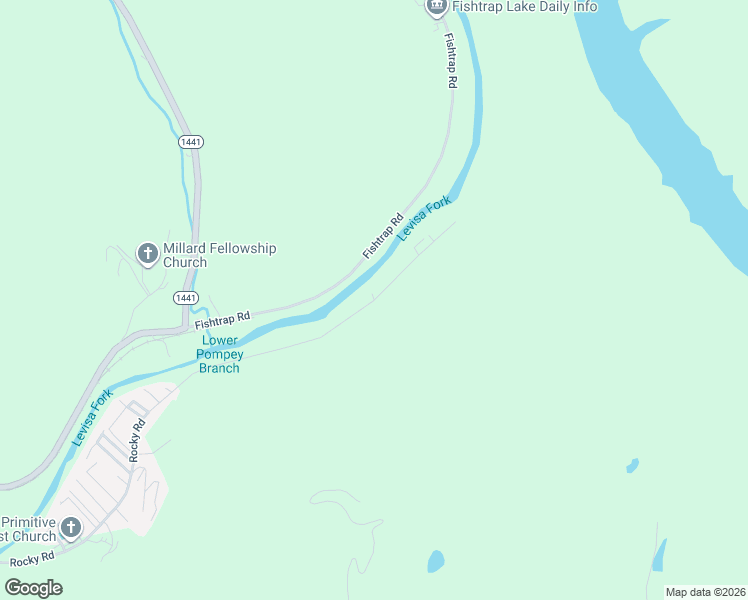 map of restaurants, bars, coffee shops, grocery stores, and more near 1727 Rocky Road in Pikeville
