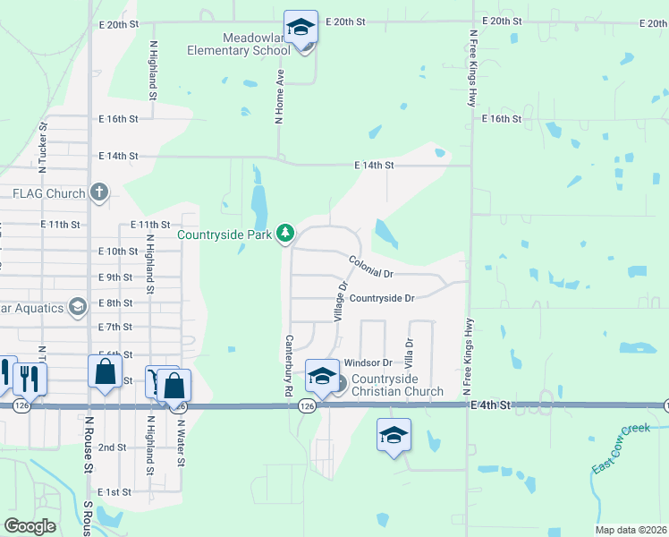 map of restaurants, bars, coffee shops, grocery stores, and more near 1700-1808 Cambridge Ln in Pittsburg