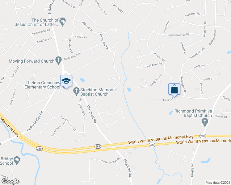 map of restaurants, bars, coffee shops, grocery stores, and more near 5112 Parrish Creek Terrace in Chesterfield