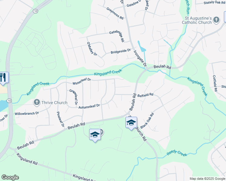 map of restaurants, bars, coffee shops, grocery stores, and more near 5236 Autumnleaf Drive in Richmond
