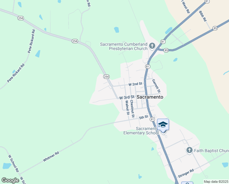 map of restaurants, bars, coffee shops, grocery stores, and more near Ross Street in Sacramento