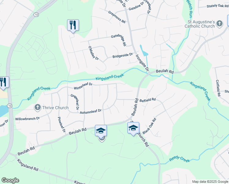 map of restaurants, bars, coffee shops, grocery stores, and more near 5224 Autumnleaf Drive in Richmond