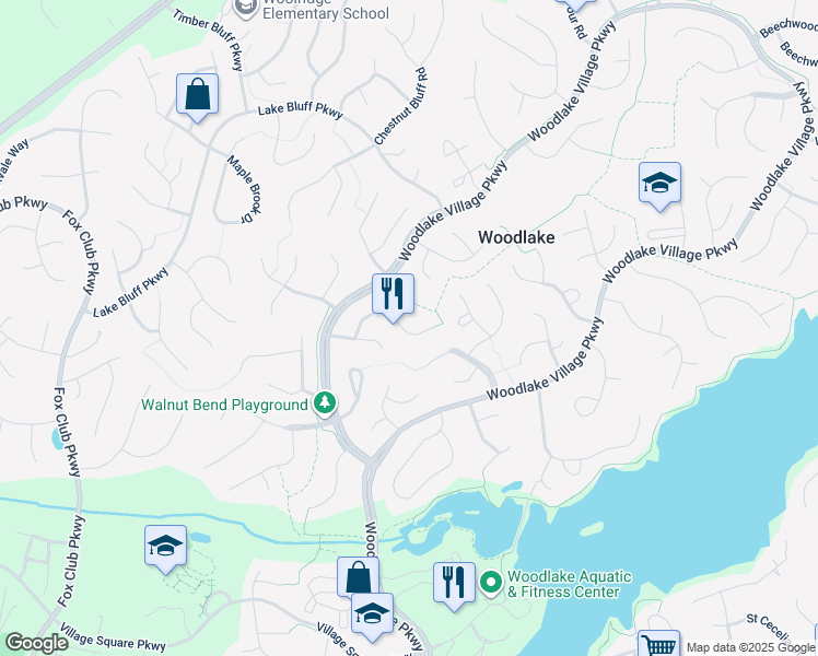 map of restaurants, bars, coffee shops, grocery stores, and more near 5909 Acorn Ridge Court in Midlothian