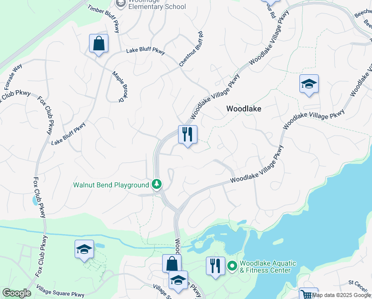 map of restaurants, bars, coffee shops, grocery stores, and more near 5904 Acorn Ridge Court in Midlothian