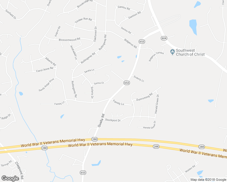 map of restaurants, bars, coffee shops, grocery stores, and more near 5538 Qualla Road in Chesterfield