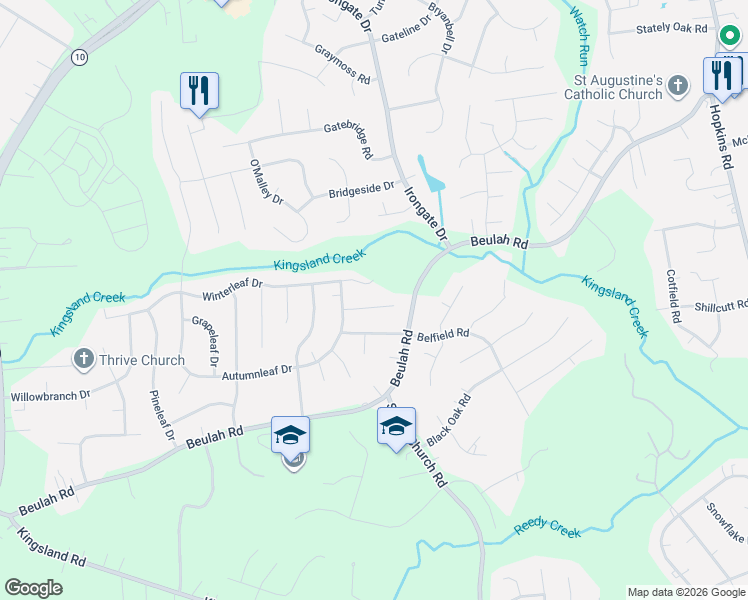 map of restaurants, bars, coffee shops, grocery stores, and more near 5222 Appleleaf Court in Richmond