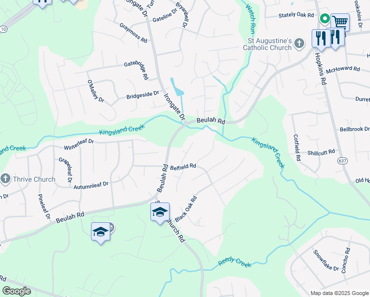 map of restaurants, bars, coffee shops, grocery stores, and more near 4710 Belfield Terrace in Richmond