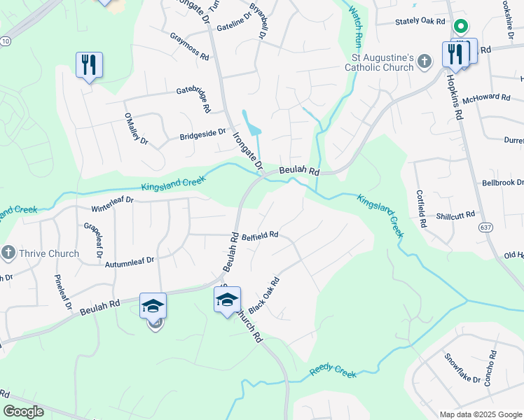 map of restaurants, bars, coffee shops, grocery stores, and more near 4710 Belfield Terrace in Richmond