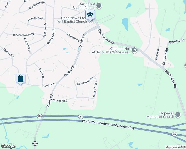map of restaurants, bars, coffee shops, grocery stores, and more near 10000 Enderly Court in Chesterfield