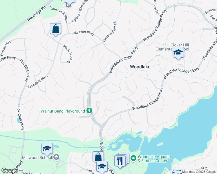 map of restaurants, bars, coffee shops, grocery stores, and more near 5903 Acorn Ridge Court in Midlothian