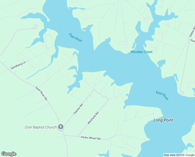 map of restaurants, bars, coffee shops, grocery stores, and more near 468 Osprey Road in Cardinal
