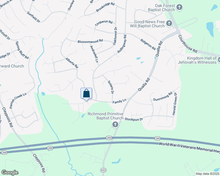 map of restaurants, bars, coffee shops, grocery stores, and more near 5500 Solaris Drive in Chesterfield