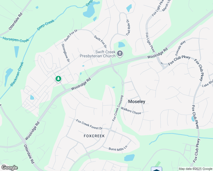 map of restaurants, bars, coffee shops, grocery stores, and more near 6100 Friesian Terrace in Moseley