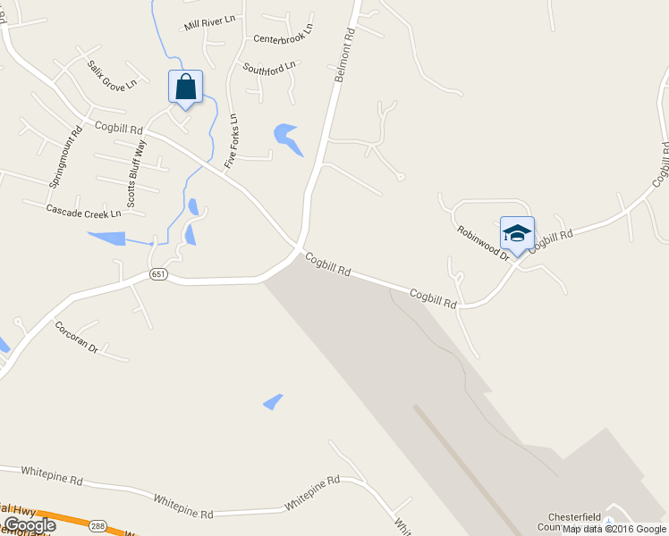 map of restaurants, bars, coffee shops, grocery stores, and more near 8150 Cogbill Road in Chesterfield