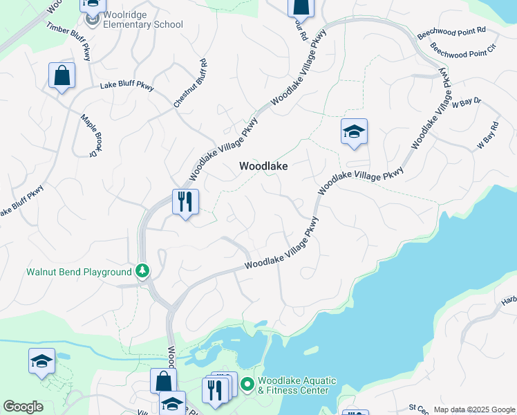 map of restaurants, bars, coffee shops, grocery stores, and more near 5813 Mill Spring Road in Midlothian