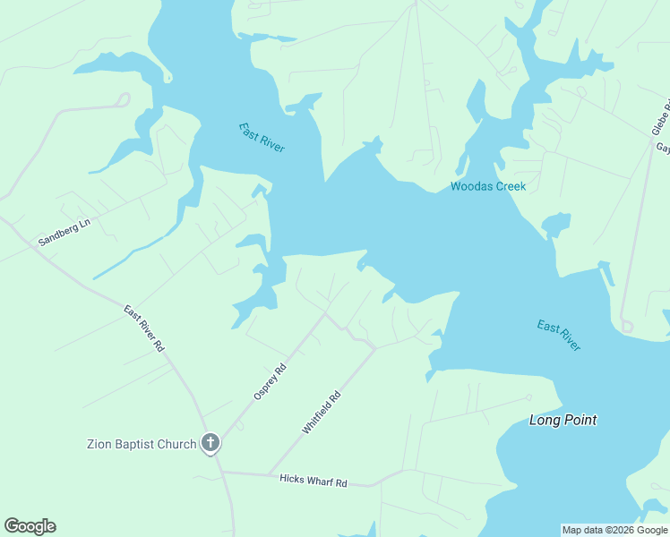 map of restaurants, bars, coffee shops, grocery stores, and more near 468 Osprey Road in Cardinal