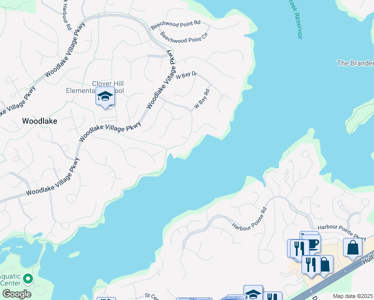 map of restaurants, bars, coffee shops, grocery stores, and more near 5711 Long Cove Road in Midlothian