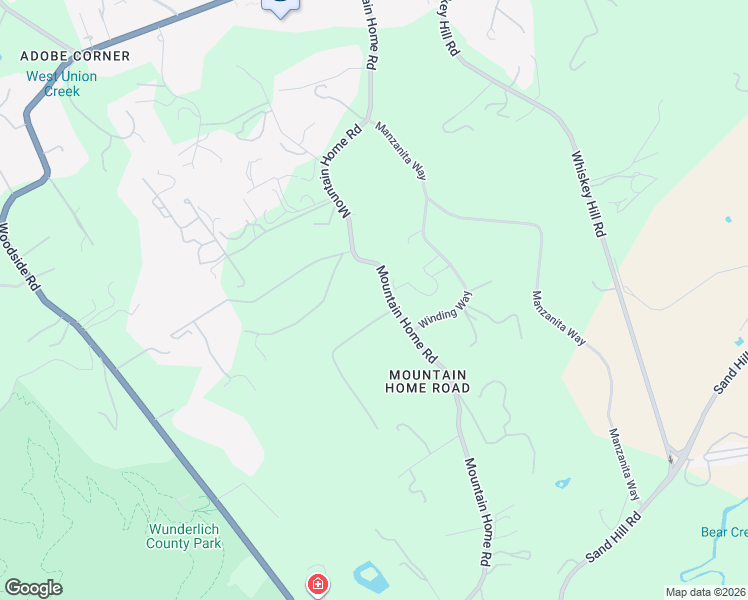 map of restaurants, bars, coffee shops, grocery stores, and more near 510 Mountain Home Road in Woodside