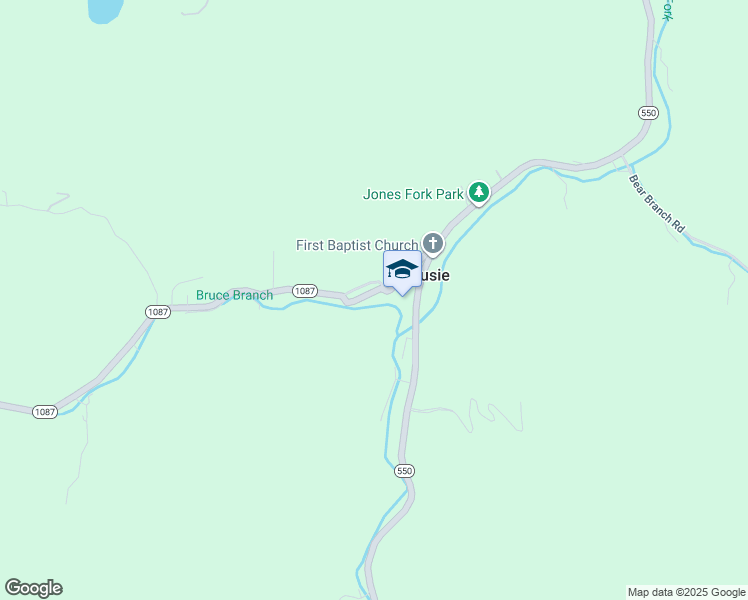 map of restaurants, bars, coffee shops, grocery stores, and more near 5673 Highway 1087 in Mousie