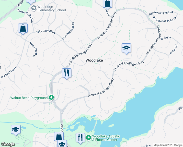 map of restaurants, bars, coffee shops, grocery stores, and more near 5811 Mill Spring Road in Midlothian