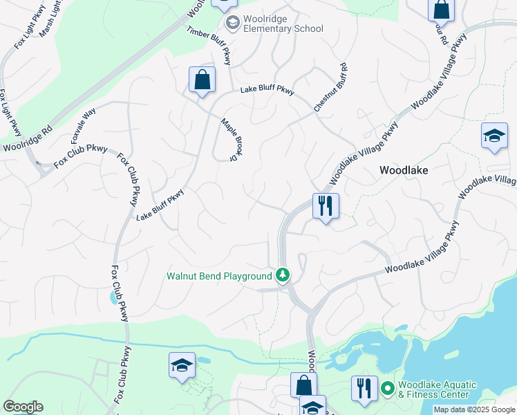 map of restaurants, bars, coffee shops, grocery stores, and more near 14911 Gates Mill Road in Midlothian