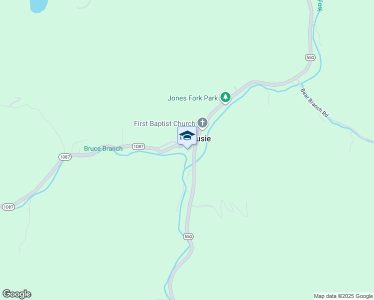 map of restaurants, bars, coffee shops, grocery stores, and more near 5673 Kentucky 1087 in Mousie