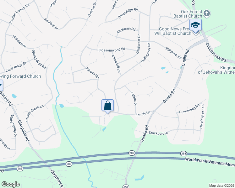 map of restaurants, bars, coffee shops, grocery stores, and more near 10708 Solaris Court in Chesterfield