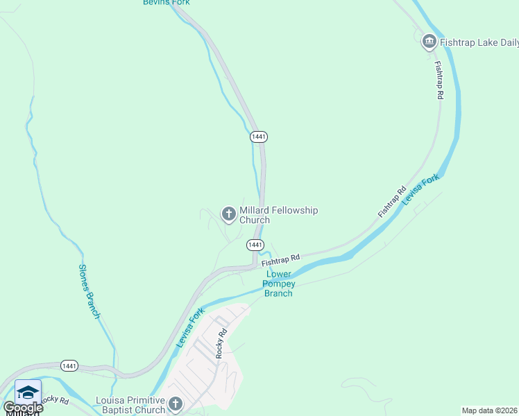 map of restaurants, bars, coffee shops, grocery stores, and more near Lower Pompey Branch Road in Raccoon