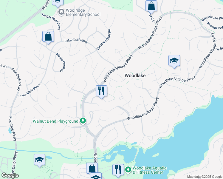 map of restaurants, bars, coffee shops, grocery stores, and more near 5814 Ridge Point Road in Midlothian