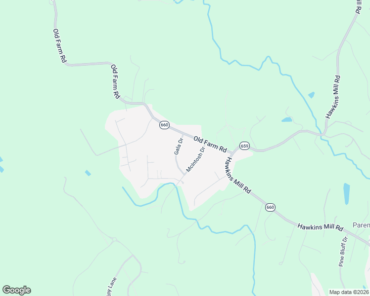 map of restaurants, bars, coffee shops, grocery stores, and more near 106 Gala Drive in Lynchburg