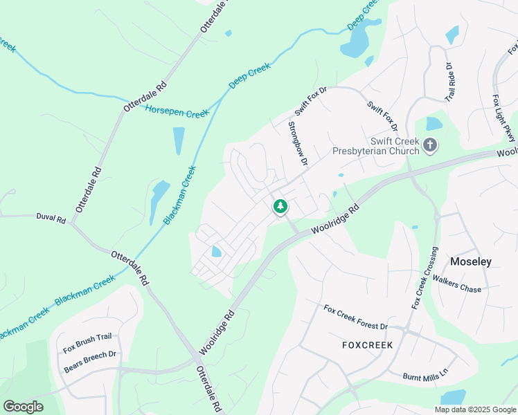 map of restaurants, bars, coffee shops, grocery stores, and more near 16701 Gossamer Drive in Moseley