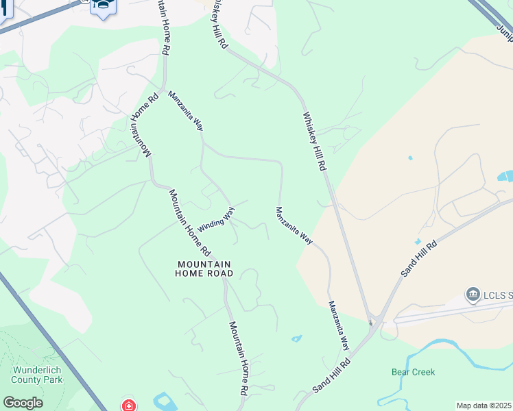 map of restaurants, bars, coffee shops, grocery stores, and more near 211 Winding Way in Woodside