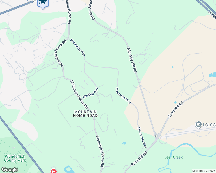 map of restaurants, bars, coffee shops, grocery stores, and more near 211 Winding Way in Woodside