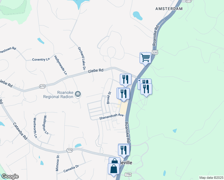 map of restaurants, bars, coffee shops, grocery stores, and more near 176 Broad Street in Daleville