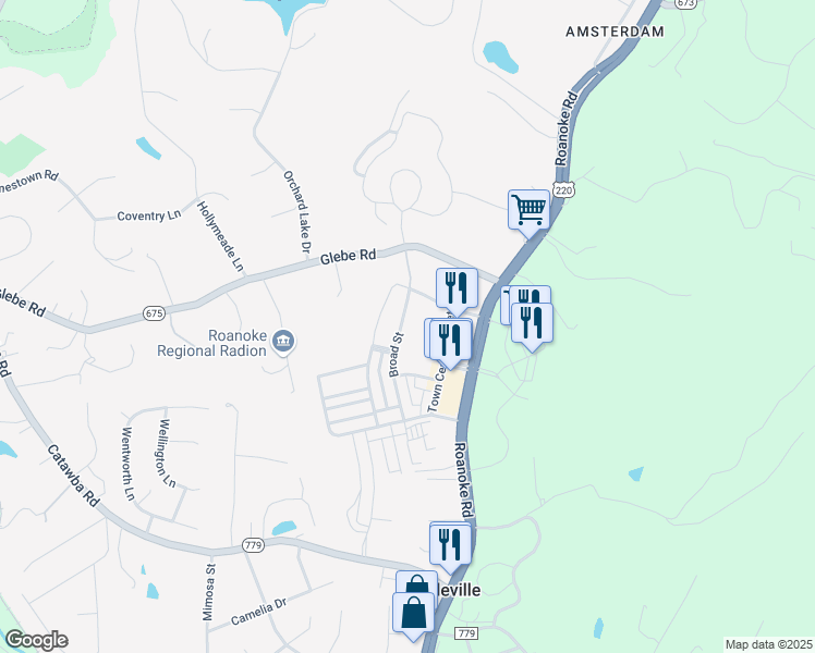 map of restaurants, bars, coffee shops, grocery stores, and more near 176 Broad Street in Daleville
