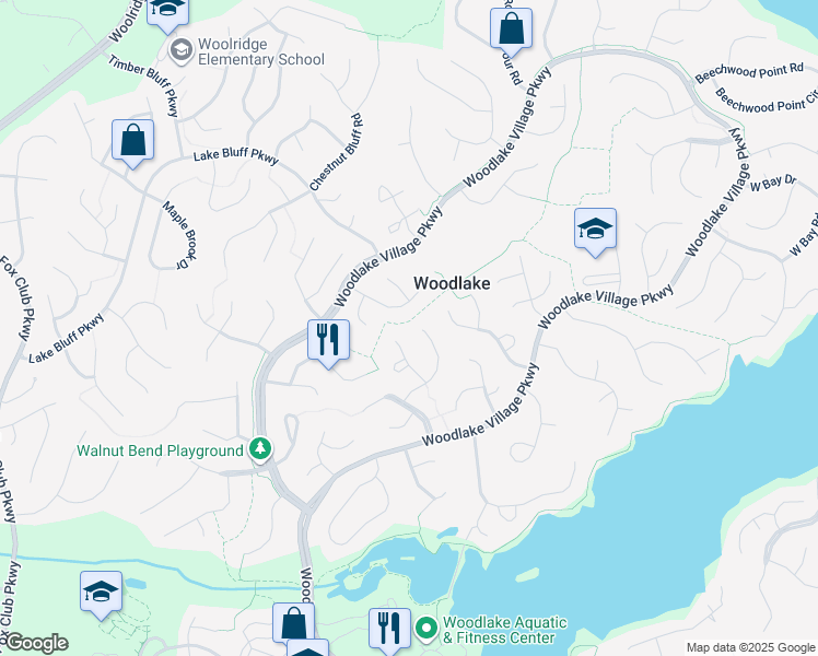 map of restaurants, bars, coffee shops, grocery stores, and more near 5802 Mill Spring Road in Midlothian