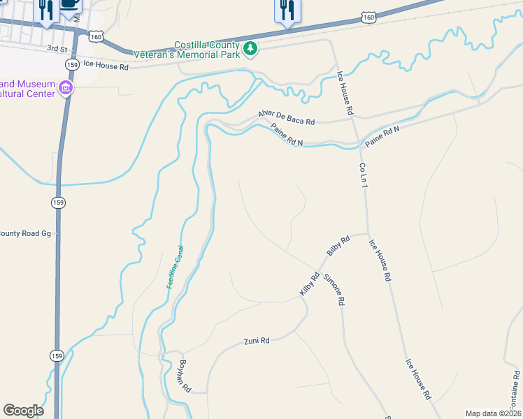 map of restaurants, bars, coffee shops, grocery stores, and more near Unnamed Road in Blanca