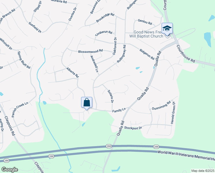 map of restaurants, bars, coffee shops, grocery stores, and more near 5413 Solaris Drive in Chesterfield