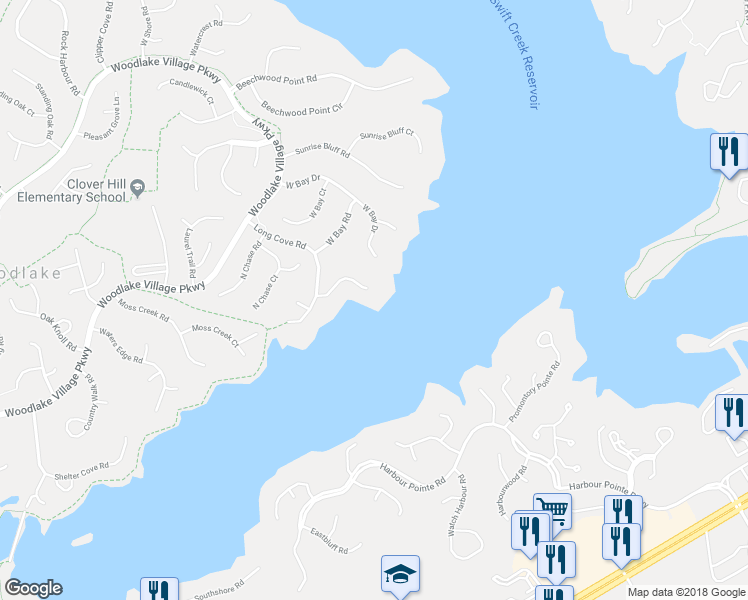 map of restaurants, bars, coffee shops, grocery stores, and more near 13703 Long Cove Place in Midlothian
