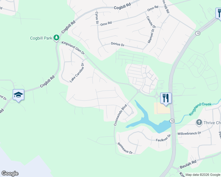map of restaurants, bars, coffee shops, grocery stores, and more near 6412 Hawkswood Way in Chesterfield County