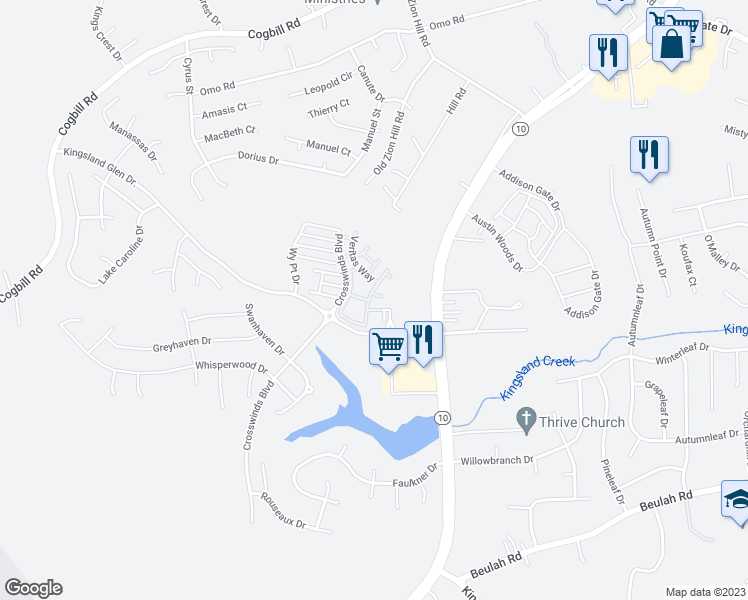 map of restaurants, bars, coffee shops, grocery stores, and more near Rosenblum Court in Richmond