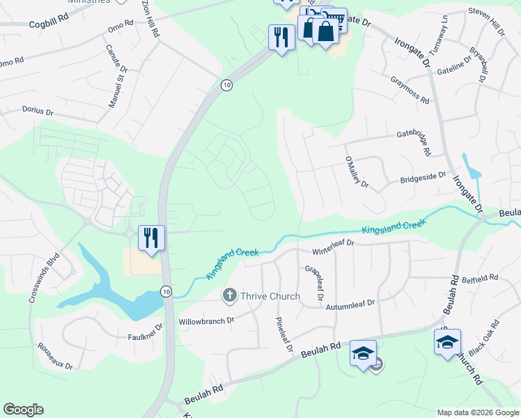 map of restaurants, bars, coffee shops, grocery stores, and more near 5819 Autumnleaf Drive in Chesterfield County